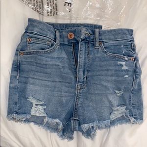 American eagle light wash super stretch shorts
